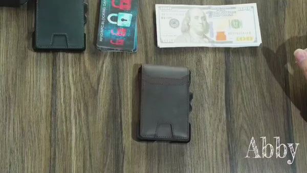 Men’s Slim RFID Leather Wallet with Pop-Up Card Holder