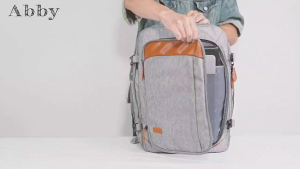 Expandable 40L Carry-On Travel Backpack with Packing Cubes & Laptop Sleeve
