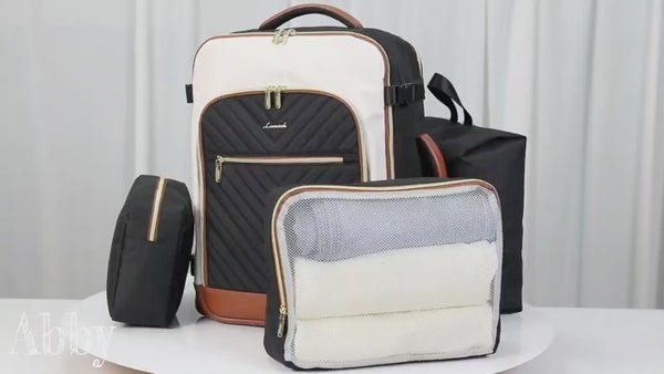 Women’s 40L Carry On Travel Backpack with Laptop Sleeve & Packing Cubes