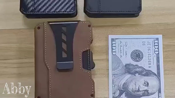 Slim RFID Wallet for Men – Pop-Up Card Case & Money Clip