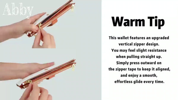 RFID Slim Wallet for Women with 12 Card Slots & Coin Pocket