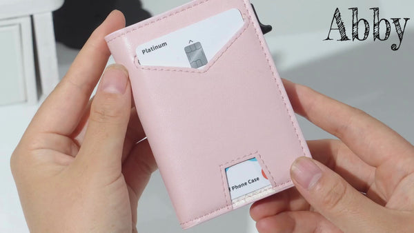 Women's RFID Wallet with Pop-Up Card Holder, 12-Card Trifold Design