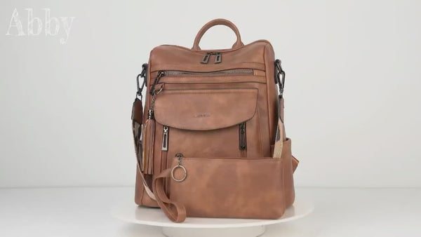 Fashion Leather Backpack Purse Women Travel Work Laptop Bag