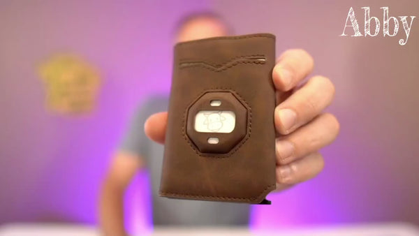 AirTag Wallet for Men Pop Up RFID Leather Slim Trifold Wallet