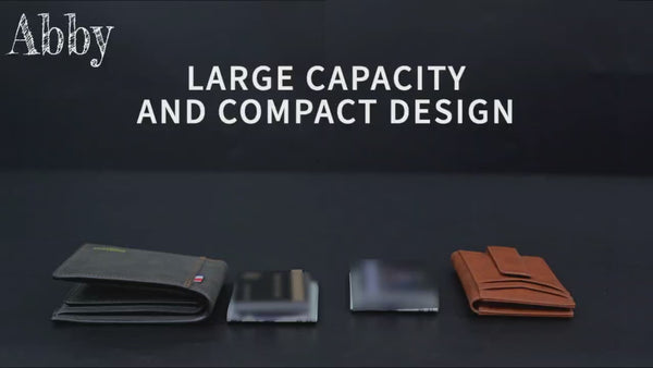 Slim Leather Wallet – RFID Blocking with Money Clip & ID Window