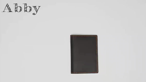 Leather Passport Holder with AirTag Slot RFID Slim Travel Wallet