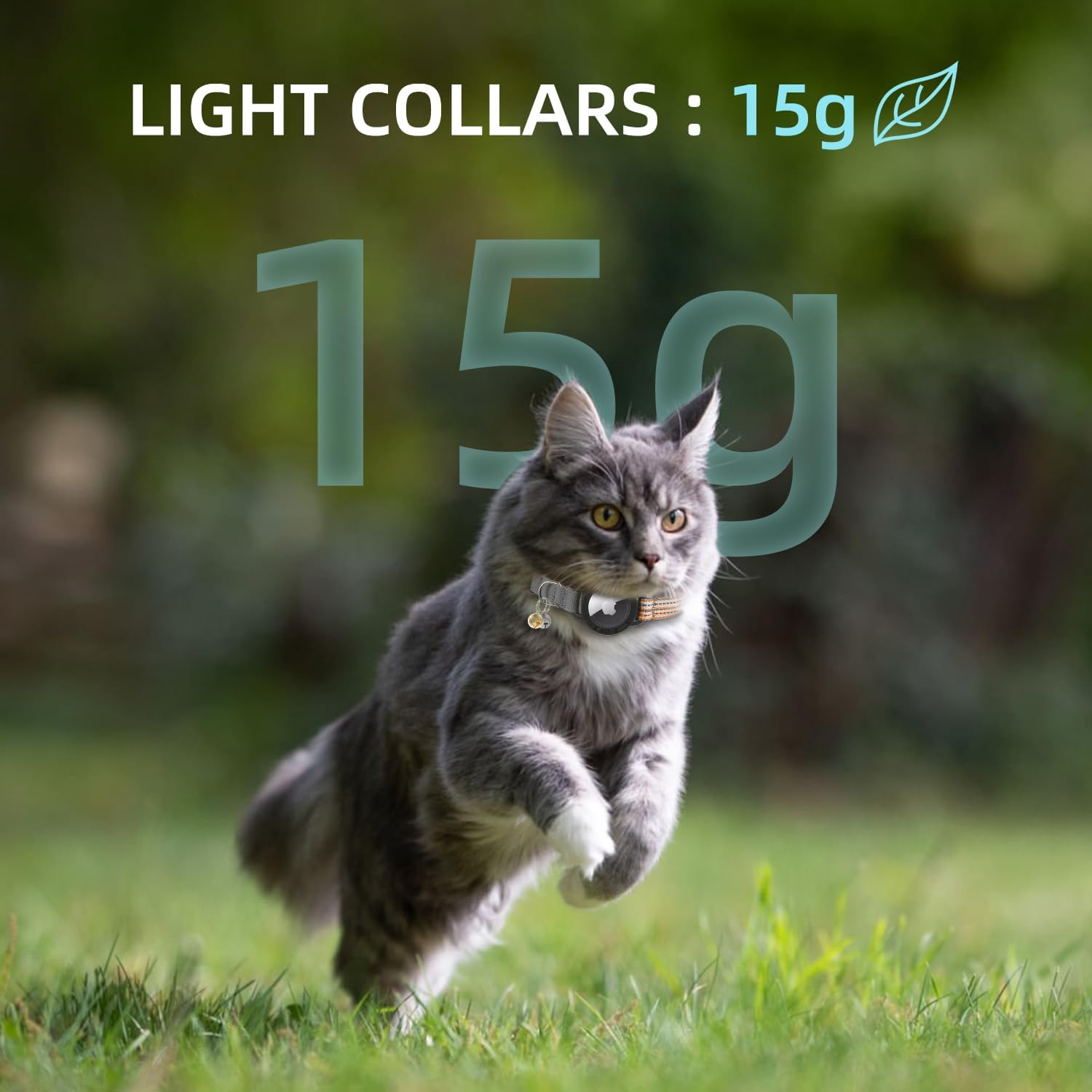 Reflective AirTag Cat Collar with Breakaway Safety & Tracker Holder - Abbycart