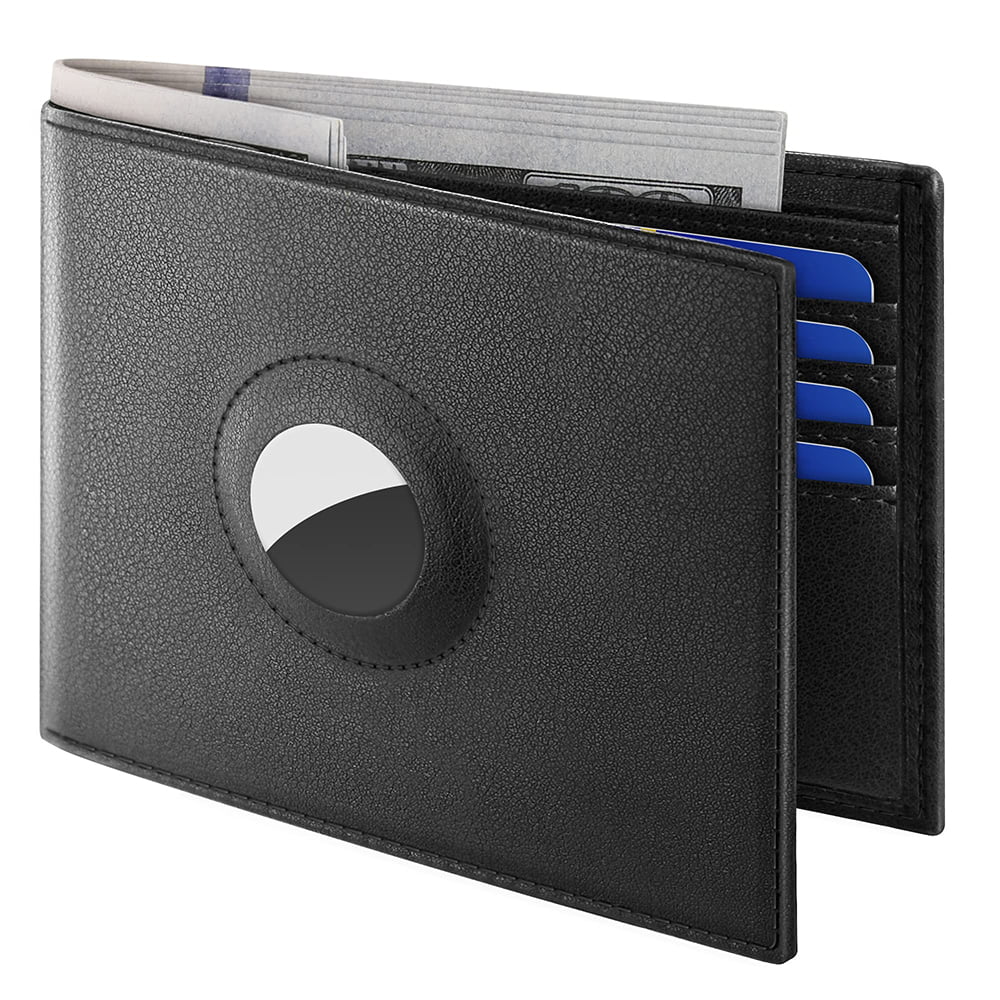 RFID Blocking Men's Leather Wallet with Built-in AirTag Holder - Secure & Stylish - Abbycart