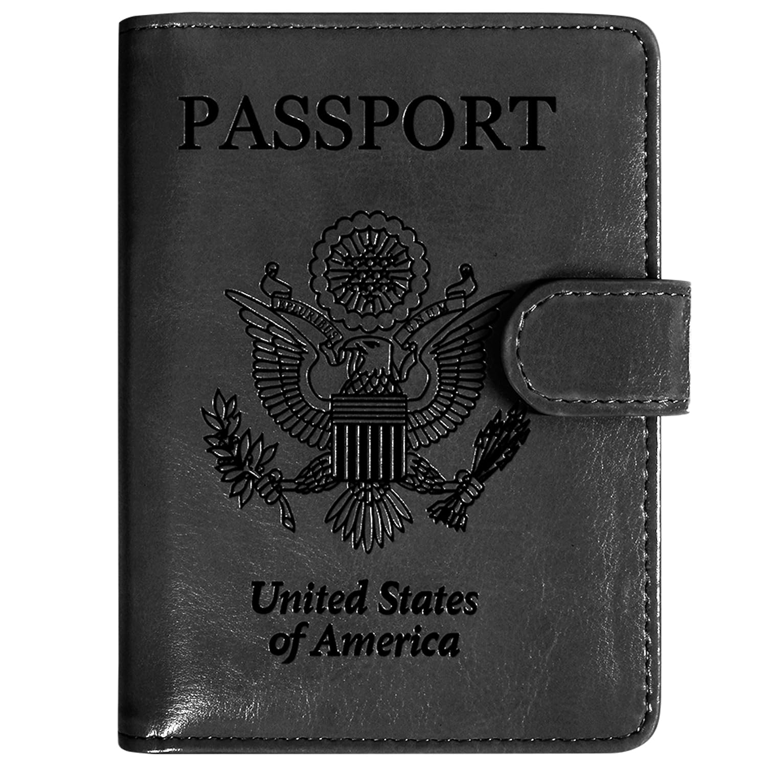 RFID Blocking Passport Holder Travel Wallet for Men & Women Black