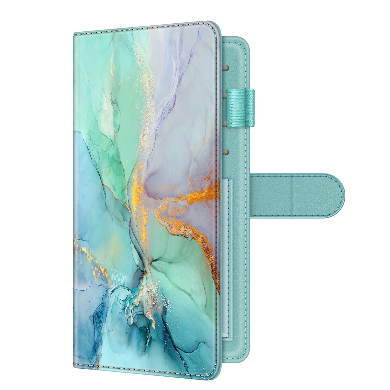 RFID Checkbook Cover Wallet with Card Slots and Pen Holder