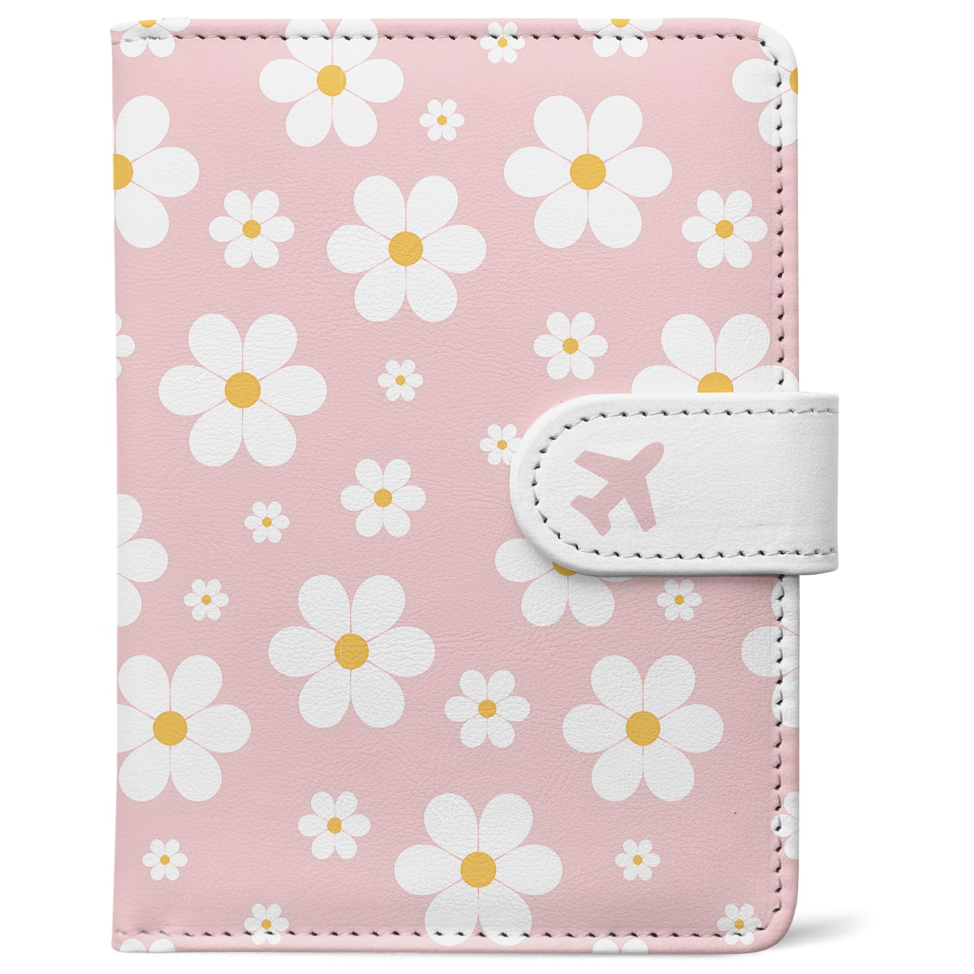 RFID Leather Passport Holder Travel Wallet with Magnetic Closure