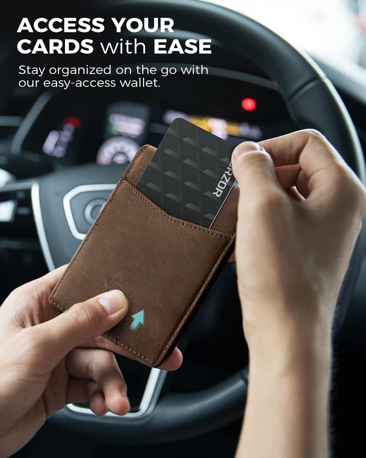 RFID Leather Wallet for Men with AirTag Holder: Secure & Stylish - Abbycart