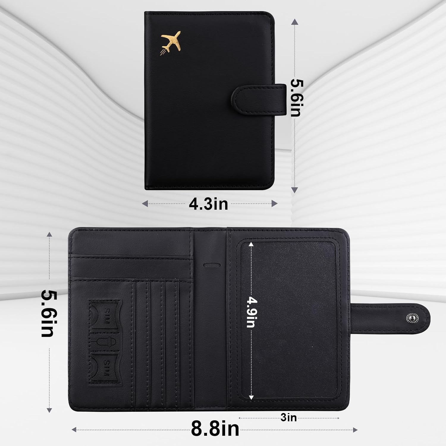 RFID Passport Holder with AirTag Slot | Travel Wallet - Abbycart
