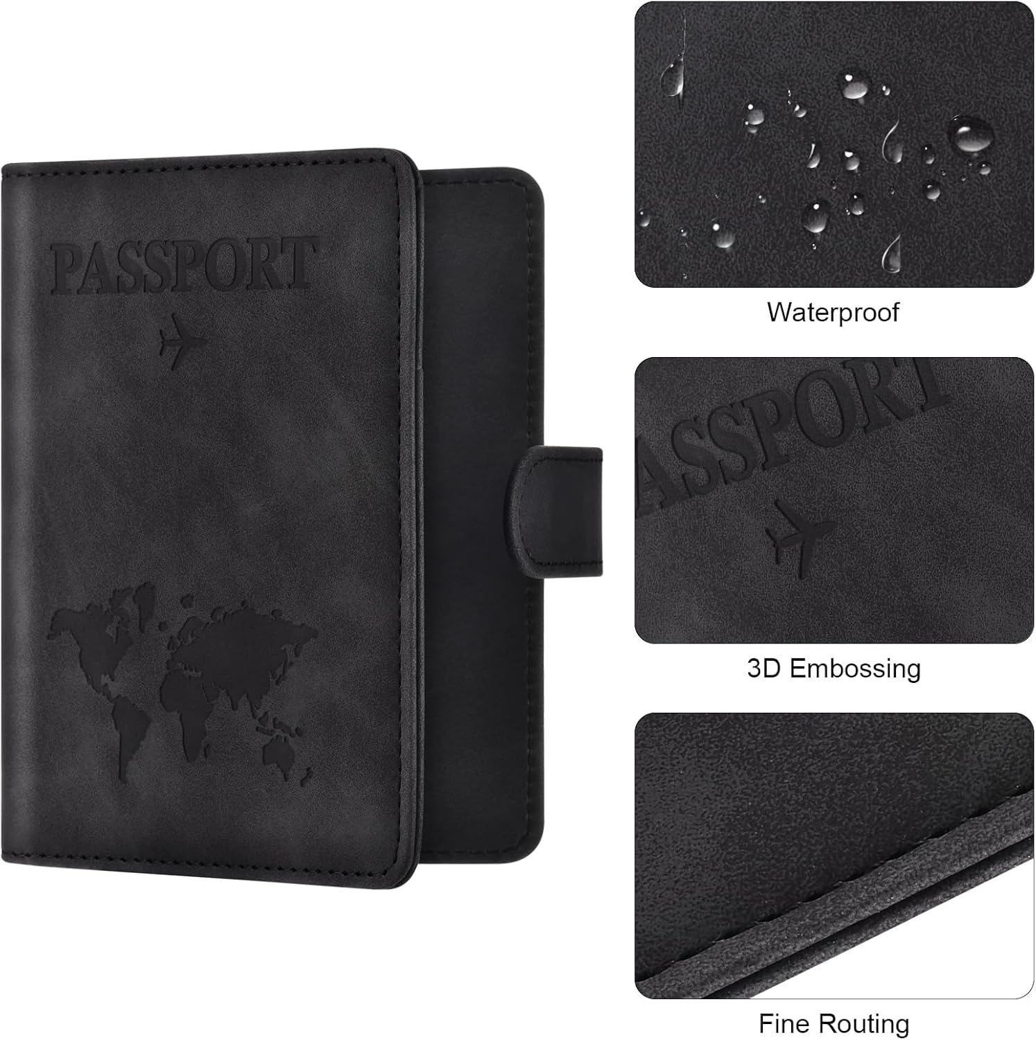 RFID Passport Holder with Magnetic Closure & Card Slots - Abbycart