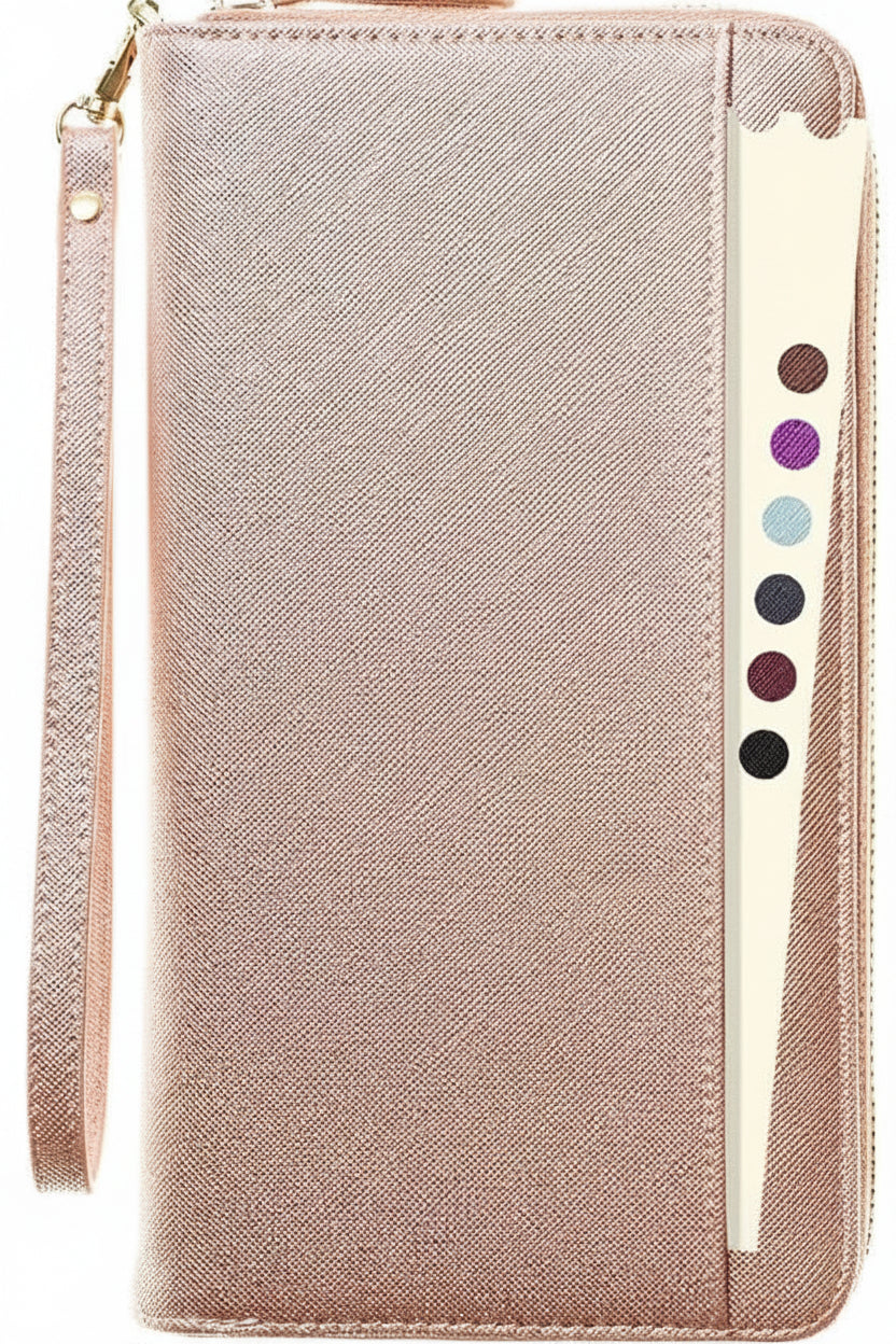 RFID Passport Wallet with AirTag Holder, Family Travel Organizer