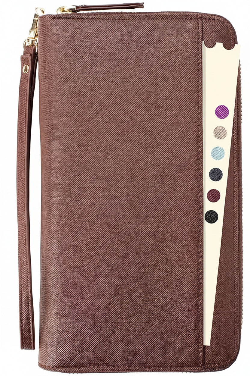 RFID Passport Wallet with AirTag Holder, Family Travel Organizer