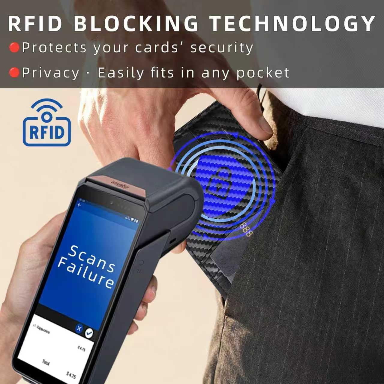 Wallet for Men, RFID Blocking Smart Pop Up Card Wallet,Minimalist Bifold Mens Wallet Hold 10 Cards & Cash, Slim Compact Front Pocket Desgin With ID Window,Metal Aluminum Credit Card Holder