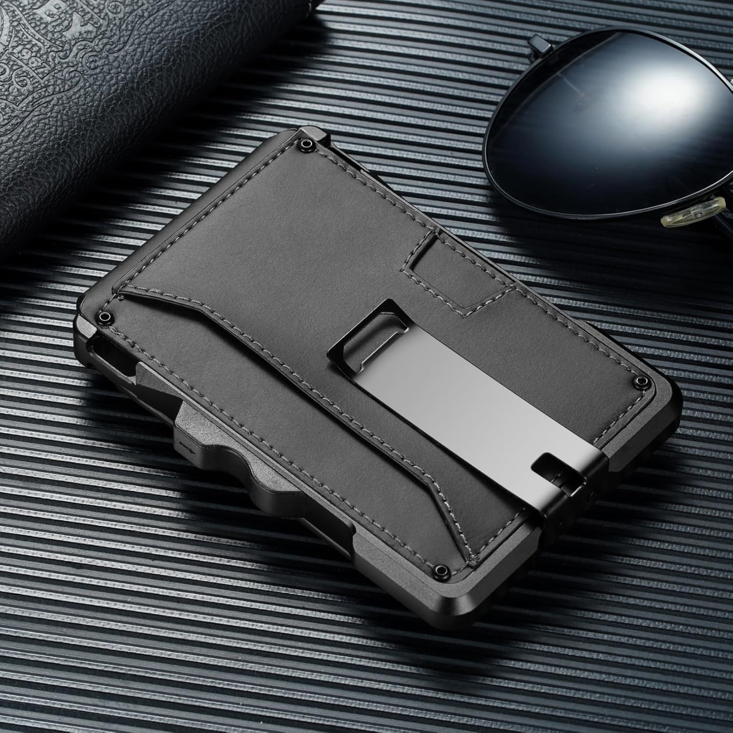 RFID Pop - Up Wallet for Men with Money Clip – Slim Metal - Abbycart