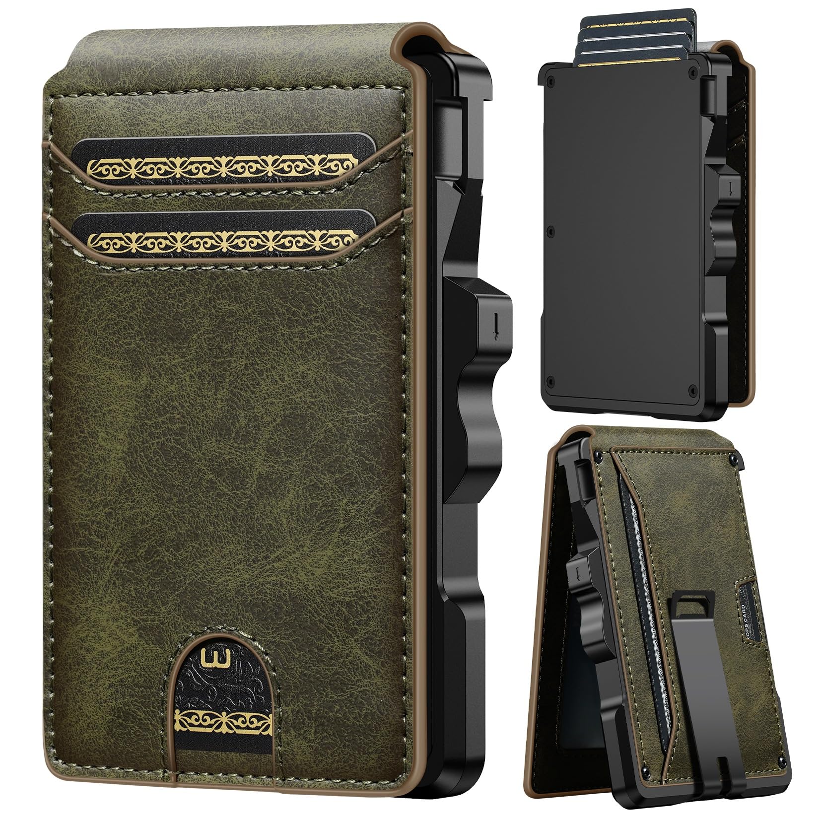 RFID Pop - Up Wallet for Men with Money Clip – Slim Metal - Abbycart