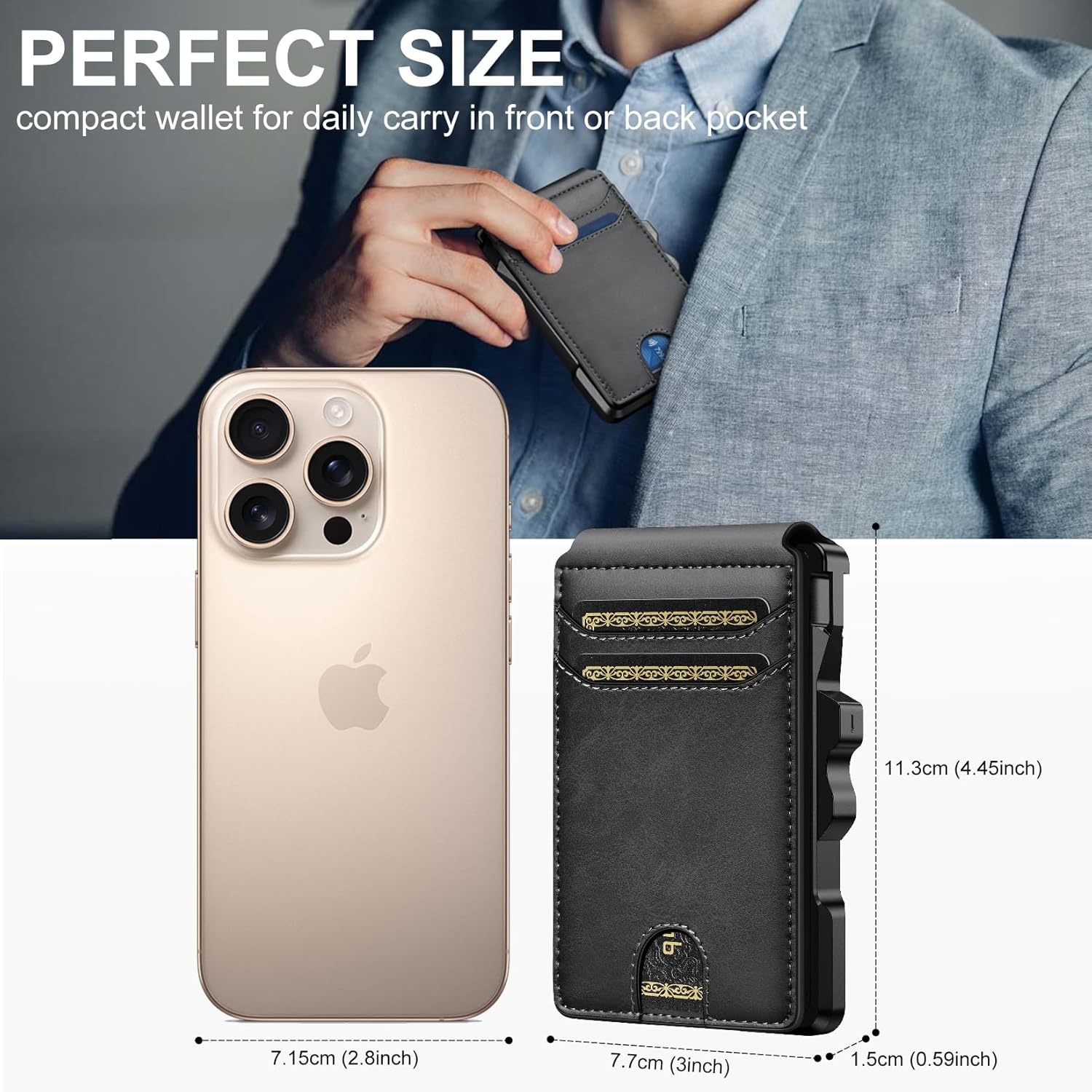 RFID Pop - Up Wallet for Men with Money Clip – Slim Metal - Abbycart