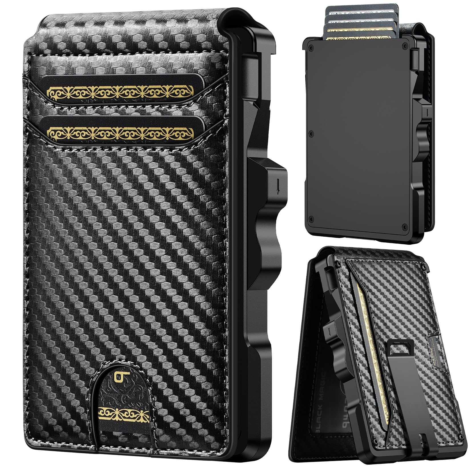 RFID Pop - Up Wallet for Men with Money Clip – Slim Metal - Abbycart