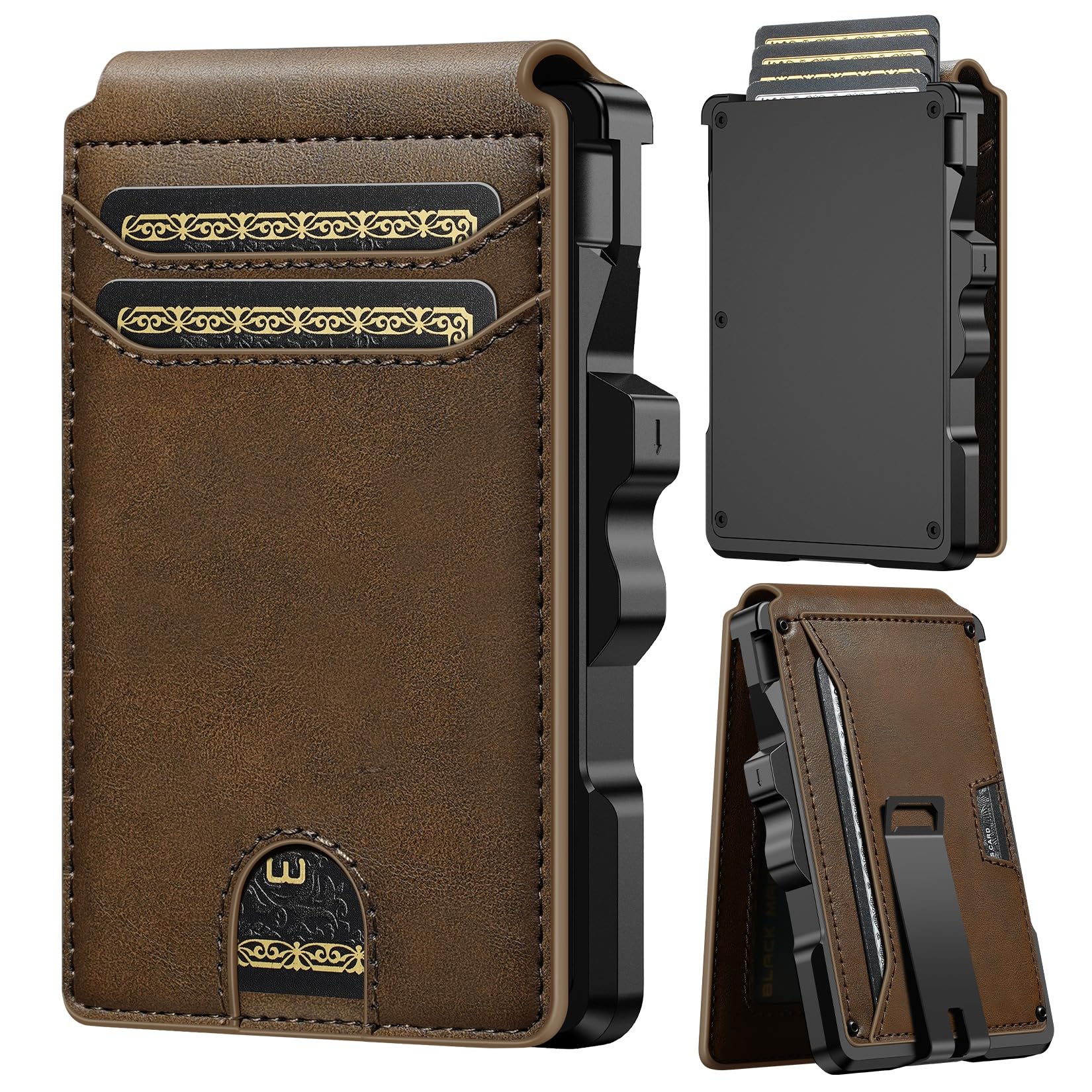 RFID Pop - Up Wallet for Men with Money Clip – Slim Metal - Abbycart