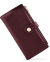RFID Slim Wallet for Women with 12 Card Slots & Coin Pocket