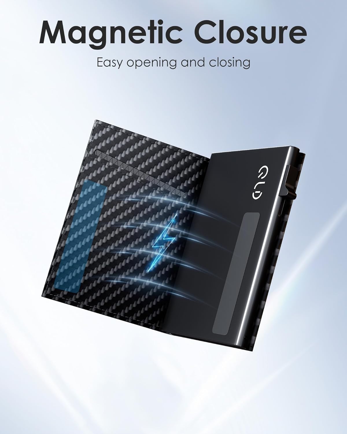 RFID Wallet for Men Slim Pop-Up Trifold Front Pocket Leather Wallet