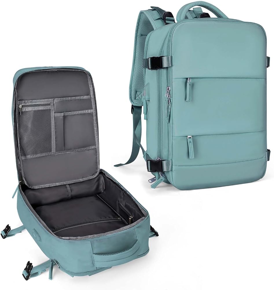 30L Water Resistant Travel Backpack with Shoe & Wet Compartments