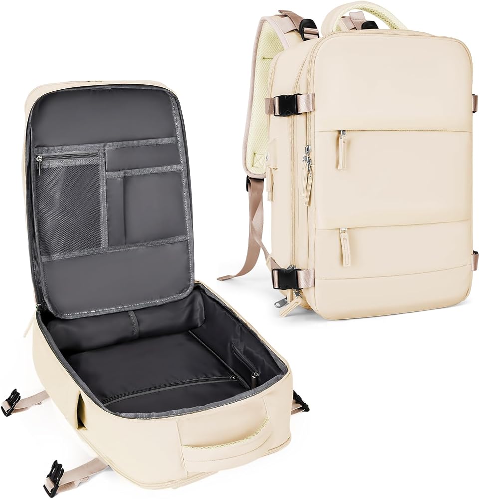 30L Water Resistant Travel Backpack with Shoe & Wet Compartments
