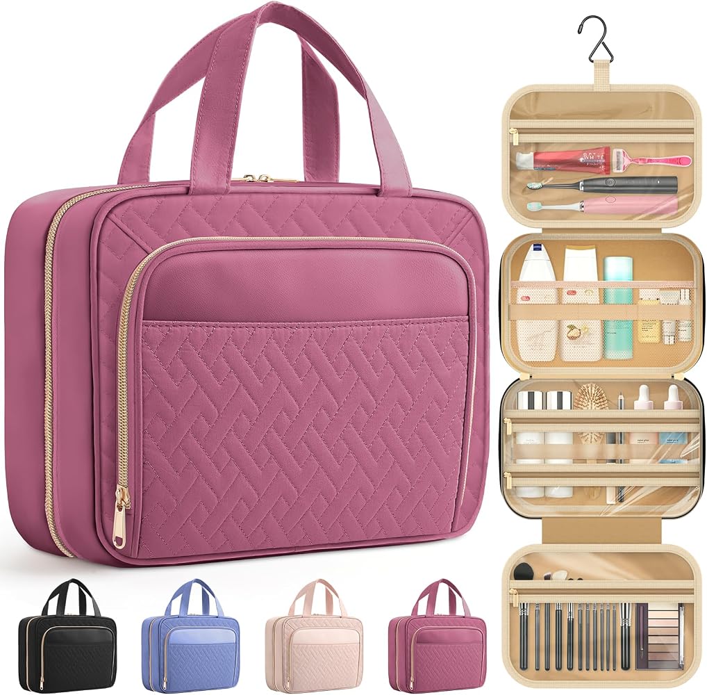 Large Hanging Toiletry Bag for Women & Men, Waterproof Travel Organizer