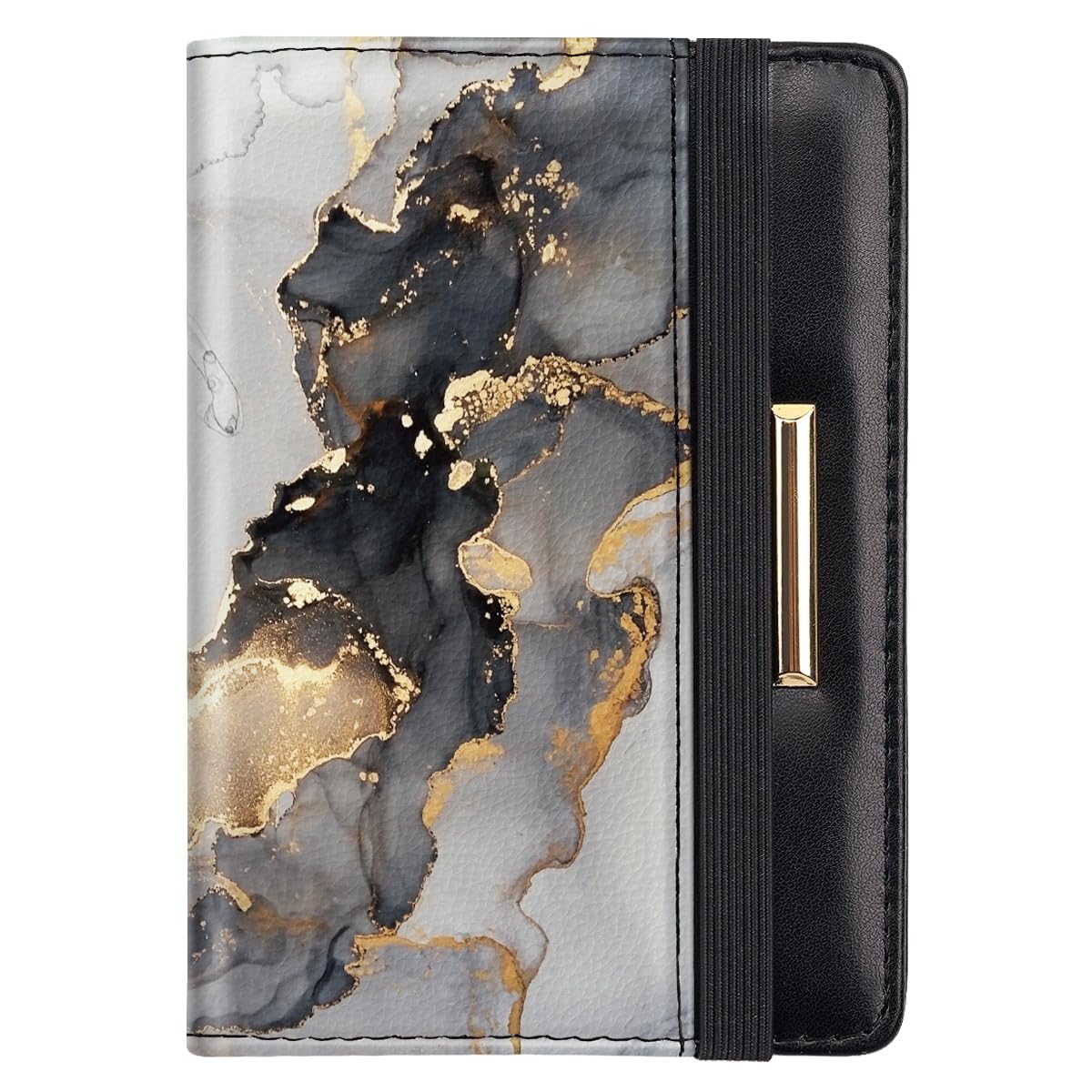 Rose Gold RFID Passport Holder for Women with Card Slots
