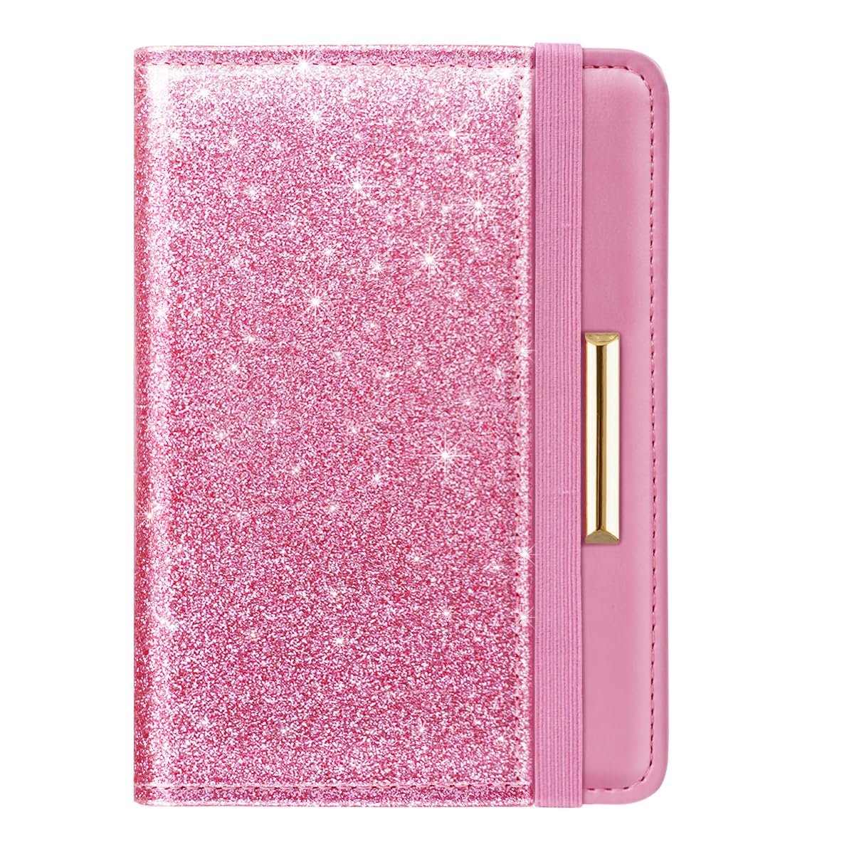 Rose Gold RFID Passport Holder for Women with Card Slots