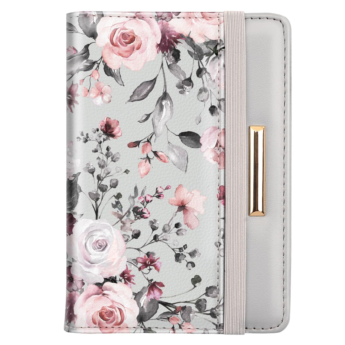 Rose Gold RFID Passport Holder for Women with Card Slots