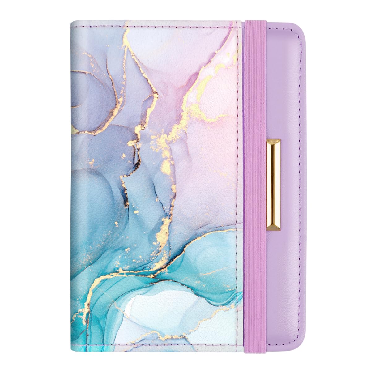 Rose Gold RFID Passport Holder for Women with Card Slots