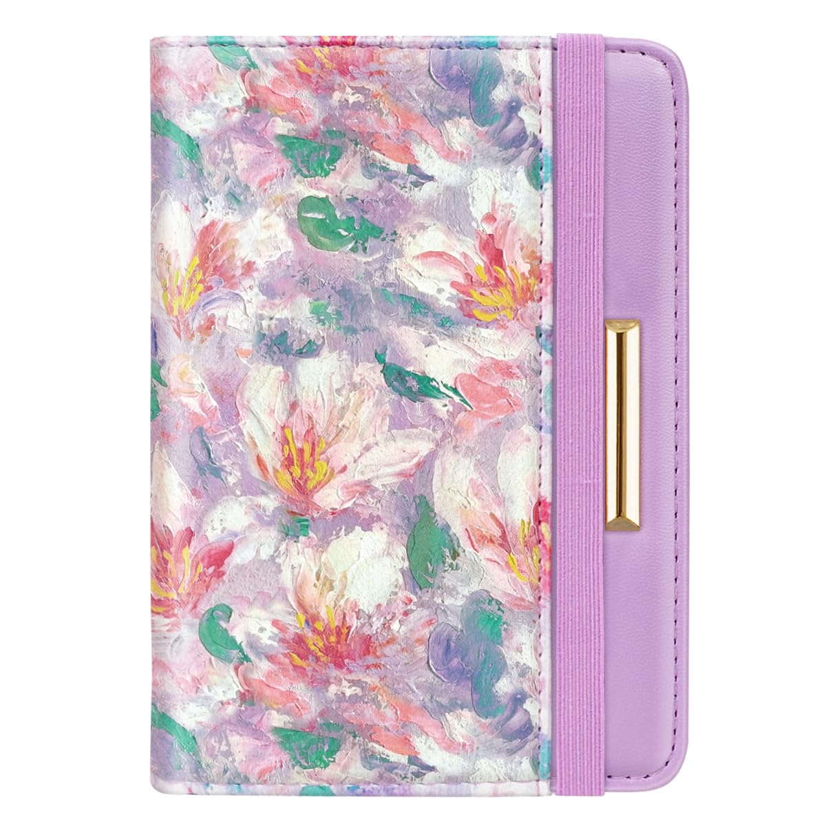 Rose Gold RFID Passport Holder for Women with Card Slots