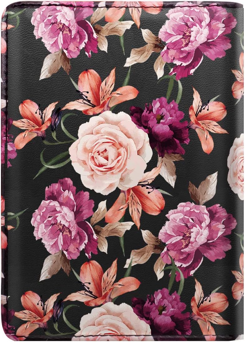 Rose Gold RFID Passport Holder for Women with Card Slots