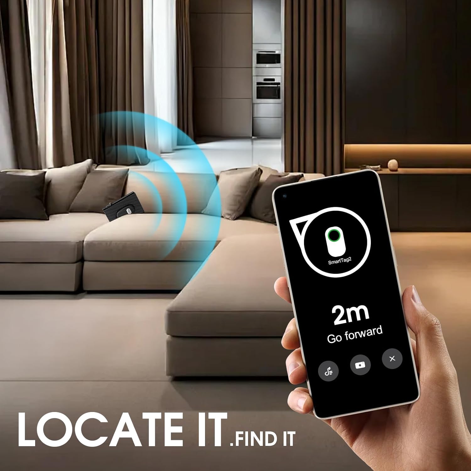 Samsung SmartTag2 Wallet RFID Pop-Up Card Holder Slim Leather Wallet