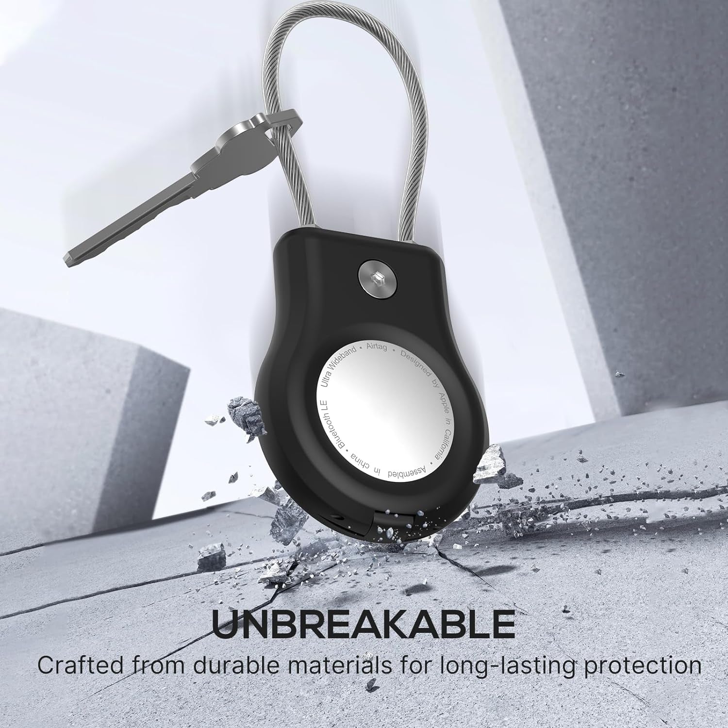 Secure AirTag Keychain Holder - Versatile & Durable Tracking Solution - Abbycart