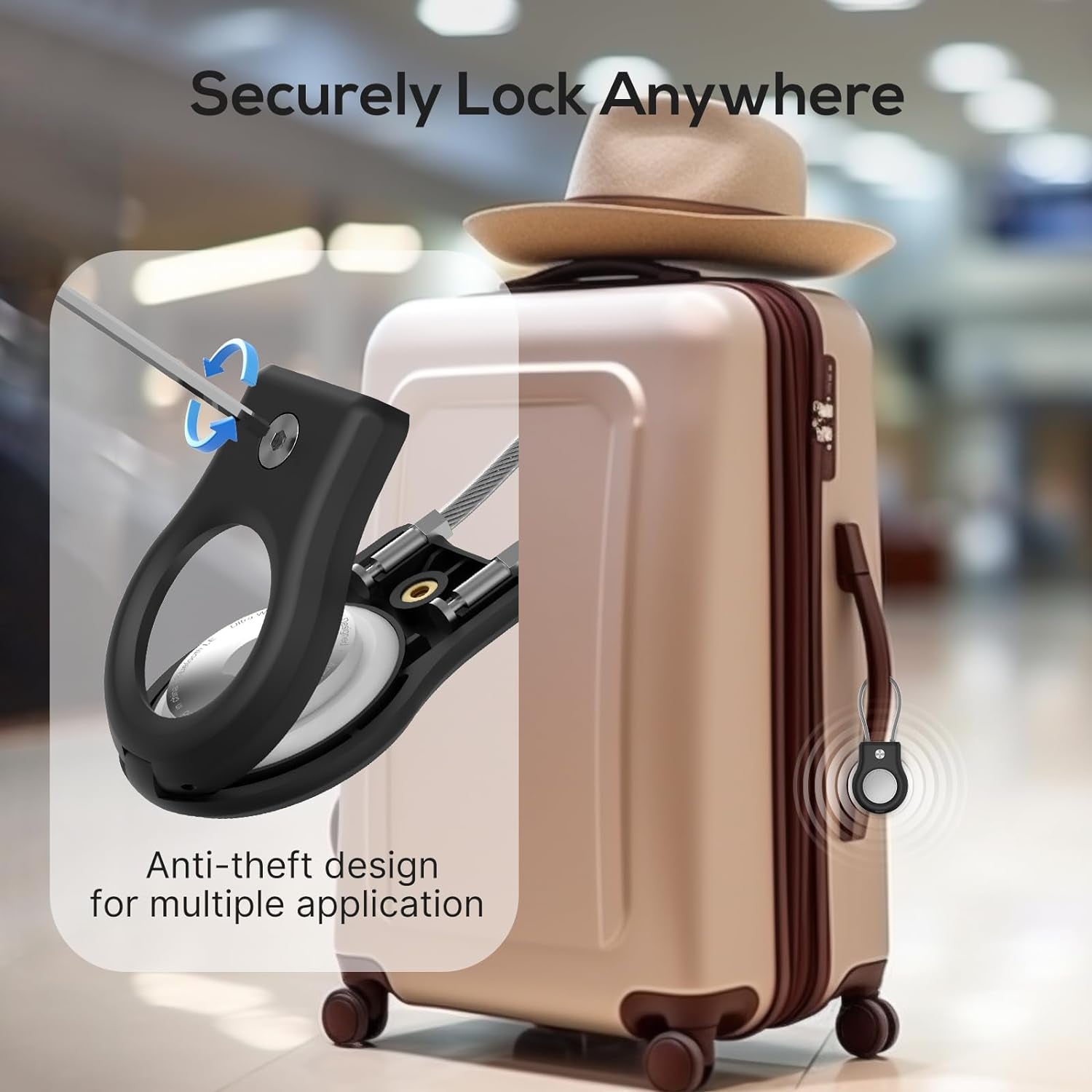 Secure AirTag Keychain Holder - Versatile & Durable Tracking Solution - Abbycart