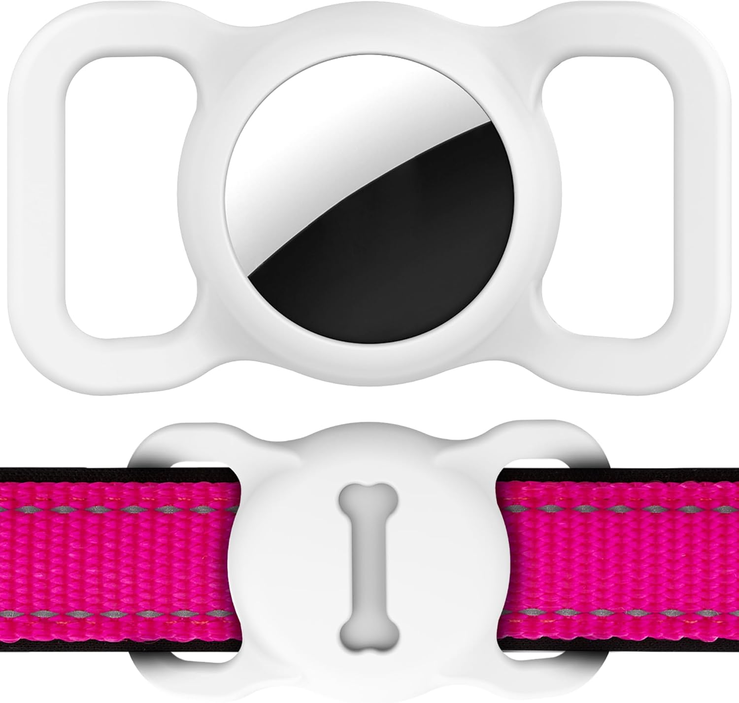 Silicone AirTag Dog Collar Holder Secure Pet Tracking Case