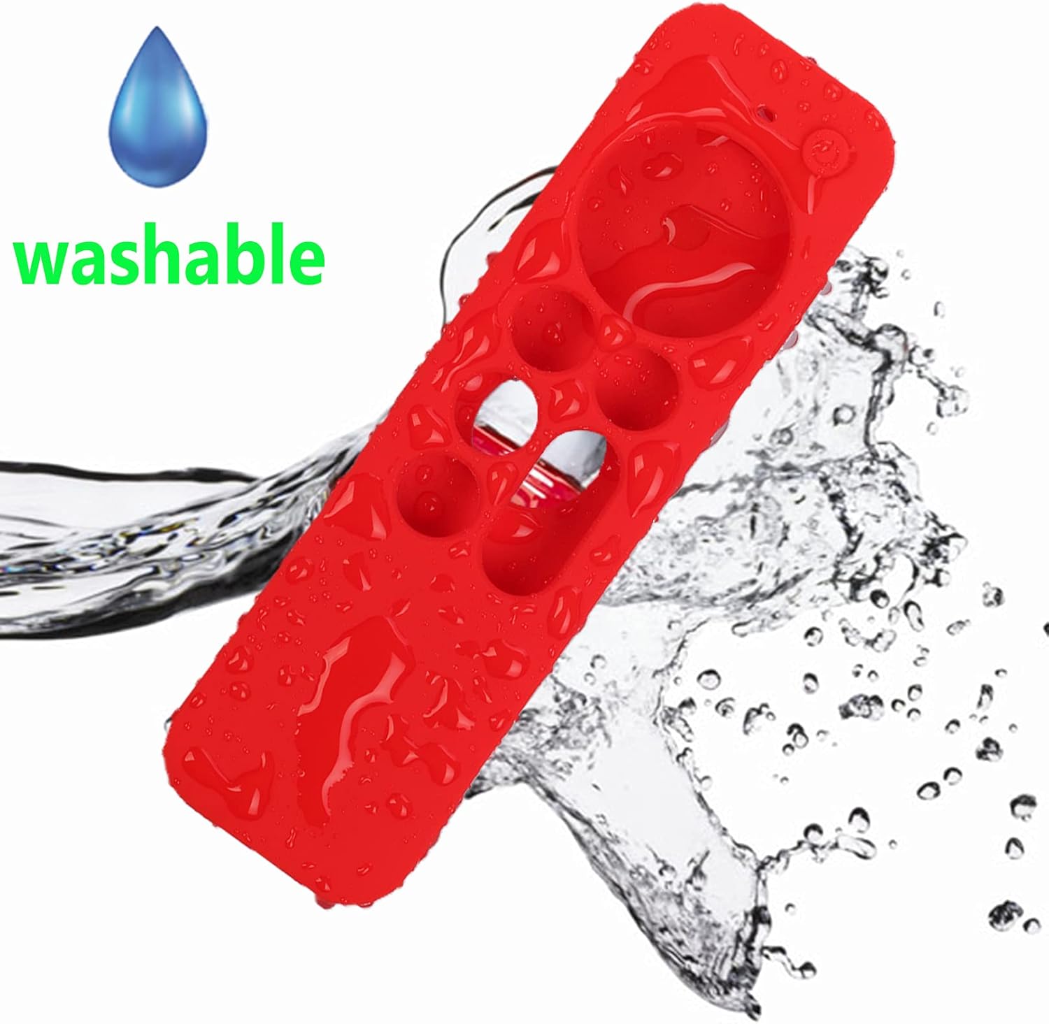 Silicone Remote Case for Apple TV 4K 2nd Gen 2021 Siri Remote Anti-Slip Durable Silicone Cover Magnetic Protective Sleeve Shockproof Remote Case(Black)