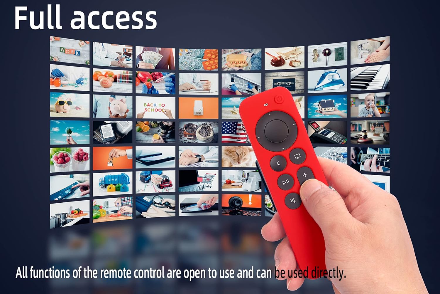 Silicone Remote Case for Apple TV 4K 2nd Gen 2021 Siri Remote Anti-Slip Durable Silicone Cover Magnetic Protective Sleeve Shockproof Remote Case(Black)