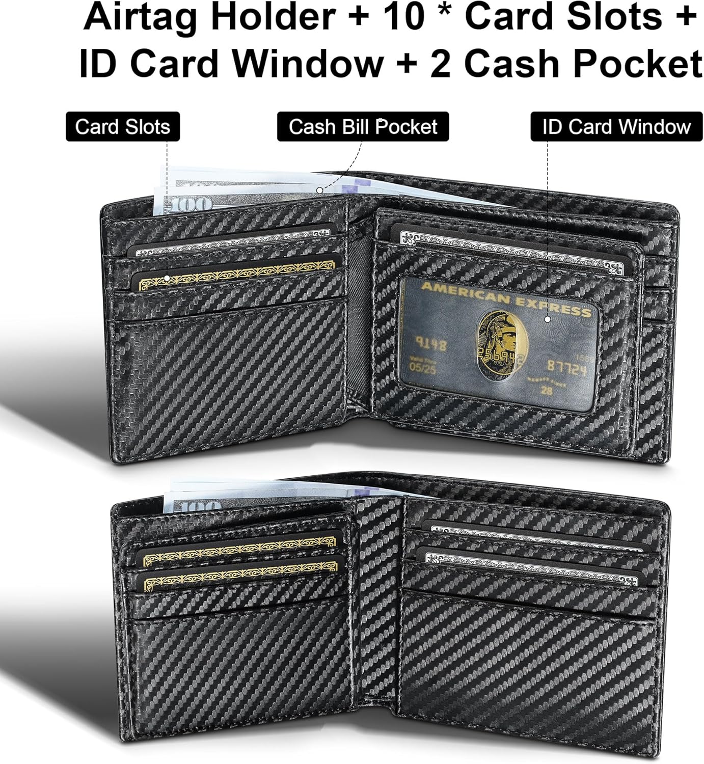 Slim AirTag Wallet for Men | RFID Blocking Bifold Wallet - Abbycart