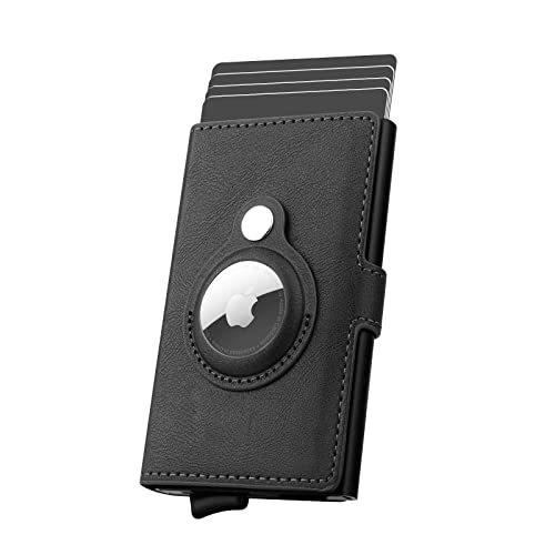 Slim AirTag Wallet for Men – RFID Blocking Leather Credit Card Holder with Quick Access Pop - Up Feature - Abbycart