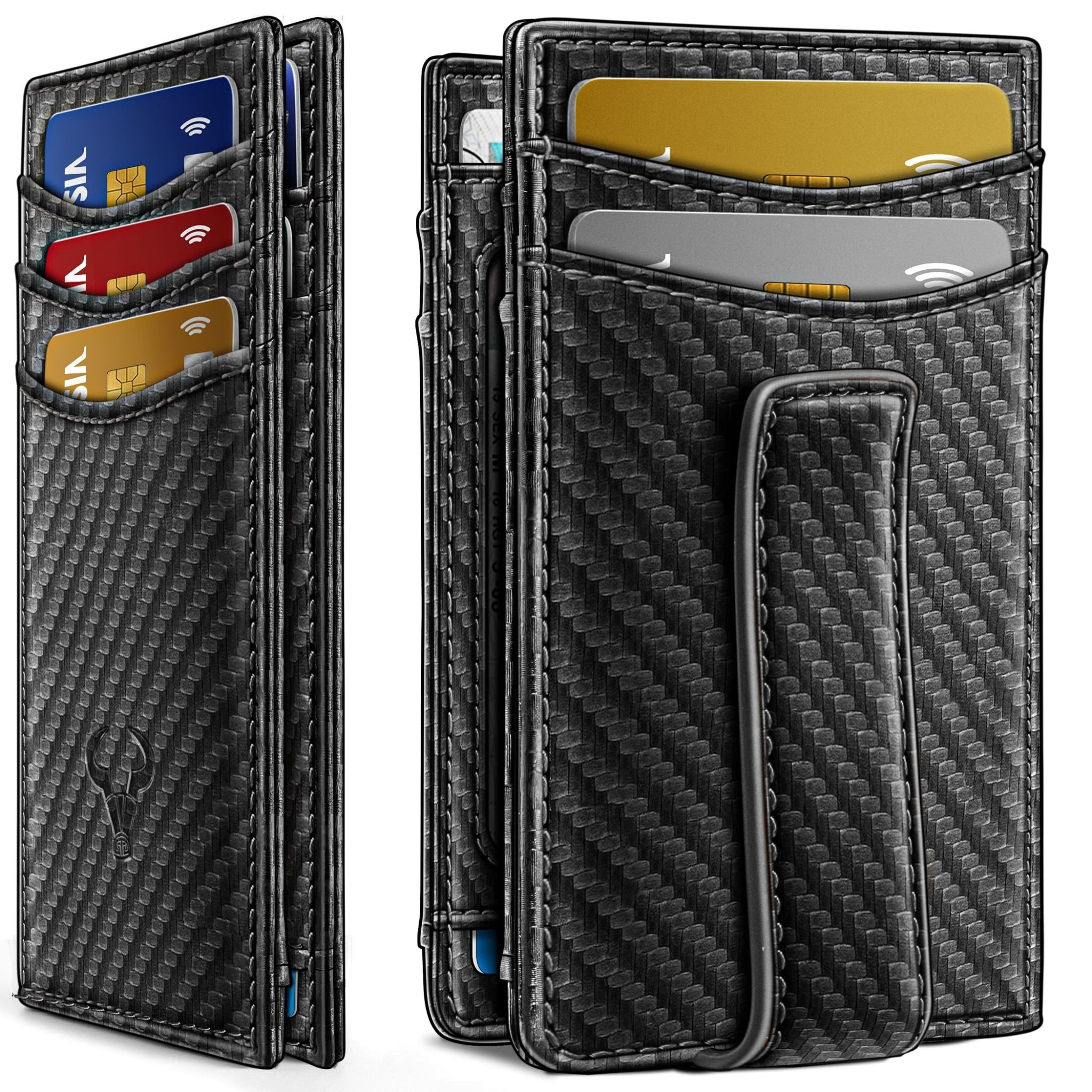 Slim AirTag Wallet for Men RFID Blocking Magnetic Front Pocket