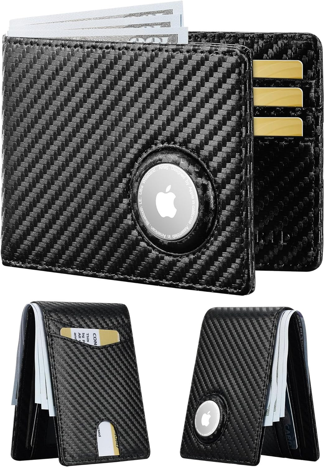 Slim AirTag Wallet For Men RFID Blocking Minimalist Bifold Abbycart Slim AirTag Wallet For Men RFID Blocking Minimalist Bifold Abbycart