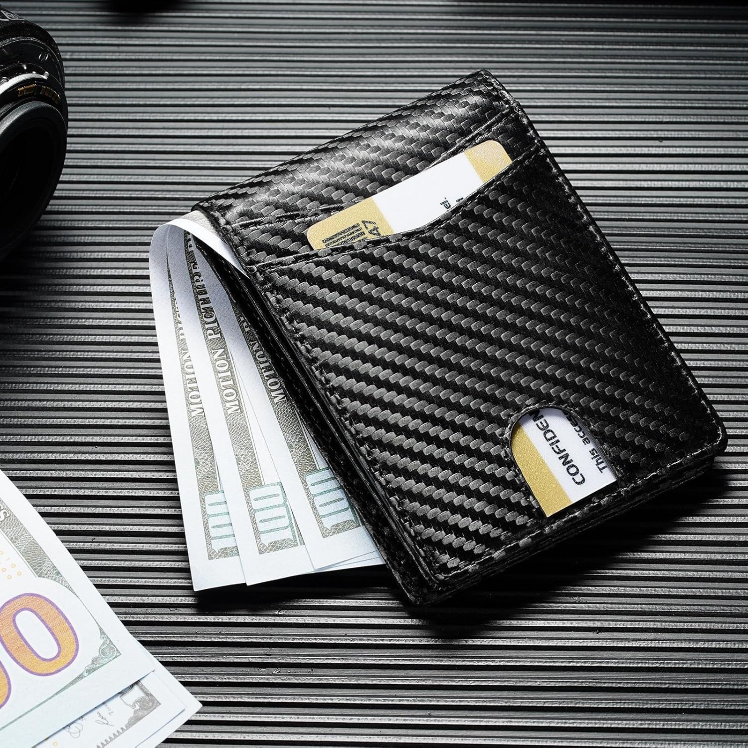Slim AirTag Wallet for Men – RFID Blocking Minimalist Bifold - Abbycart
