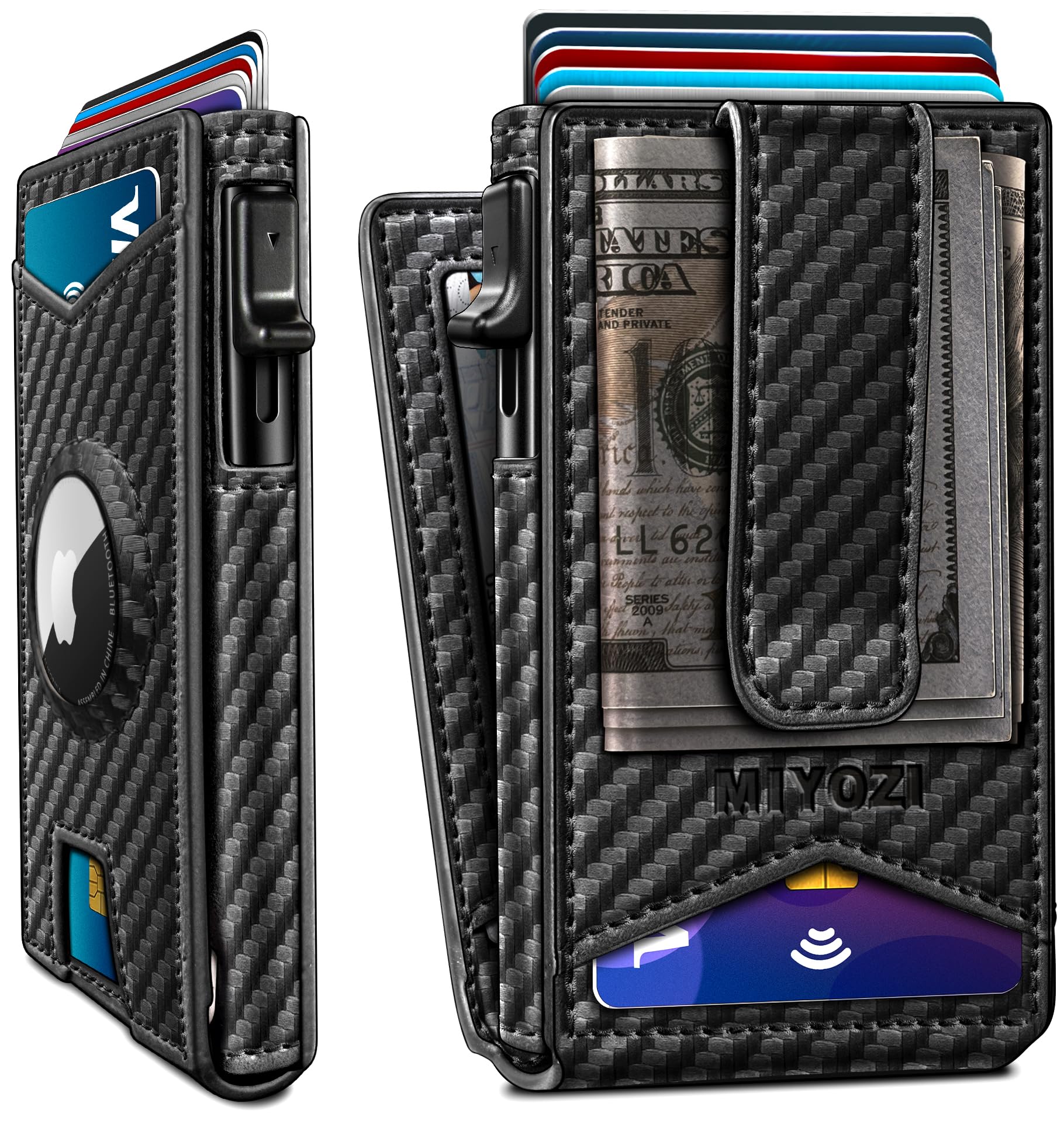 Slim AirTag Wallet for Men – RFID Blocking & Money Clip - Abbycart