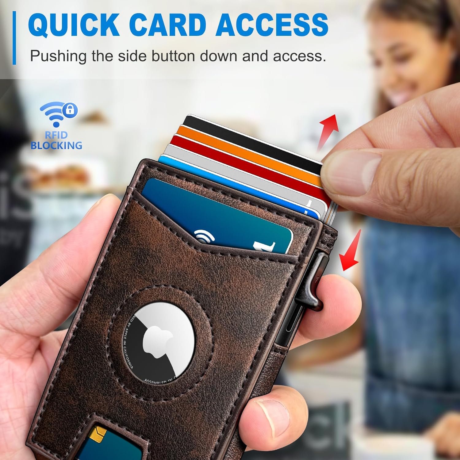 Slim AirTag Wallet for Men – RFID Blocking & Money Clip - Abbycart